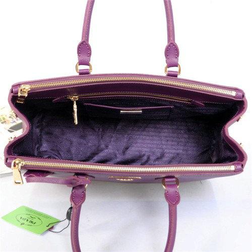 2014 Prada saffiano calfskin tote bag BN1786 purple